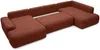 Vente-unique - DAVISO Sofa Stoff Rot - B 204 cm x H 87 cm x L 360 cm Bild 5