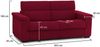 Dmora 2-Sitzer festes Sofa Flaibano, Lineares Sofa für Wohnzimmer, gepolstert, abnehmbarer Bezug, 100 % Made in Italy-Qualität, 205x95 h100 cm, Rot Bild 3