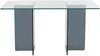 Vente-unique - BYLENA Büromöbel Glas Transparent - B 60 cm x H 75 cm x L 140 cm Bild 3