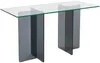 Vente-unique - BYLENA Büromöbel Glas Transparent - B 60 cm x H 75 cm x L 140 cm Bild 2