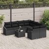vidaXL Sofa Set mit Kissen mit Speicher 9 pcs Schwarz Poly-Rattan 3355332 Bild 3