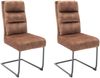 Esszimmerstuhl >Labrea< (2-er Set) in Braun aus Metall - 44x99x64cm (BxHxT) Bild 5