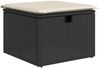 vidaXL 5-tlg. Garten-Sofagarnitur mit Kissen Schwarz Poly Rattan 3325462 Bild 5