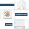 ZMH Aufbauspot weiß Aufbaustrahler GU10: Aufbauleuchte eckig Deckenspots Spots Deckenleuchte Aufputz aus Gips Modern klein Deckenlampe Max. 40W für Wohnzimmer Esszimmer Flur - Ohne Leuchtmittel Bild 4