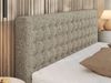 Polsterbett mit Holzlattenrost Doppelbett PAVO CLASSIC, hohe Kopfteil, Bettkasten mit Gasdruckfeder - 140 x 200 cm - Dunkelbeige Strukture Bild 3