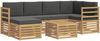 vidaXL Outdoor-Sofagarnitur 7 pcs Weiß und Anthrazit Polyester 3392137 Bild 2