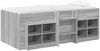 vidaXL Loft Bettgestell mit Schrank 3 Stk. Grau Sonoma Holzwerkstoff 3423403 Bild 2