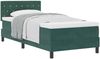 vidaXL Boxspringbett mit Matratze Dunkelgrün 90 x 200 cm Samt 3339083 Bild 2