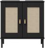 Waschbeckenunterschrank 62x65cm 'Seattle' Kiefer massiv schwarz Bild 2