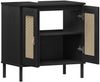 Waschbeckenunterschrank 62x65cm 'Seattle' Kiefer massiv schwarz Bild 5