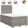 vidaXL Boxspringbett mit Matratze Taupe 120x190 cm Stoff 3292745 Bild 2