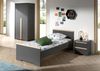 Vipack 'London' 3-tlg. Jugendzimmer-Set Dekor Anthrazit/Absatz Buche natur massiv Bild 2