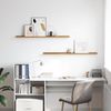 vidaXL Wandregal mit Regal 2 pcs Beige 115 x 9 x 3 cm Holzwerkstoff 42020035 Bild 4