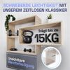 Wandregal Karo Schweberegal aus Holz Natur Bild 3