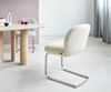 Freischwinger Nube-Flex Bouclé Weiß Freischwinger flach Edelstahl Taschenfederkern Bild 5