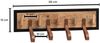 FINEBUY Wandgarderobe Hakenleiste Holz Echtleder 60 cm Garderobe Flur Metall (Flurgarderobe Metall, Hakenleiste, Garderobe Wand), 60x15x6 cm Modern, Mango Massivholz / Echtleder Bild 3