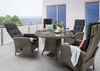 Destiny Garten-Essgruppe PALMA LUNA, (Set, 5-tlg, 1 Tisch Ø, 4 Hochlehner, verstellbar), (Set, 9-tlg, 4 Hochlehner, 1 Tisch Ø 100x75cm) Aluminium, Polyrattan Bild 2
