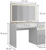 Schminktisch Adela Weiß 115 cm mit LED-Spiegel Vicco Bild 3