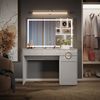 Schminktisch Adela Weiß 115 cm mit LED-Spiegel Vicco Bild 4