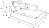 Vente-unique - PINETA Chaise longue Stoff Rot - B 115 cm x H 67 cm x L 180 cm Bild 4