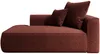 Vente-unique - PINETA Chaise longue Stoff Rot - B 115 cm x H 67 cm x L 180 cm Bild 2