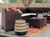 Dmora Loungeset für draußen Somnus, Outdoor-Lounge mit Couchtisch, Terrassenset mit Kissen, Gartenkomposition mit Sofa und Sesseln, Made in Italy, Braun Bild 4