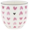 Bastion Collections Tasse Hearts all over, Keramik, Spülmaschinengeeignet, Weiß, Motiv: Herzen Bild 2