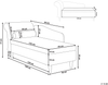 Linksseitige Chaiselongue LUIRO Samtstoff Beige mit Stauraum Bild 2