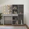 vidaXL LED-Schminktisch mit 2 Schränken Betongrau Holzwerkstoff 3082030 Bild 4