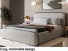 MEBLINI Polsterbett 120x200 mit Stauraum, Lattenrost und Bettkasten - Hellgrau Webstoff ohne Matratze - BELLION - Kopfteil Bett mit Stauraum - Doppelbett - Stauraumbett - Betten Bild 3