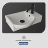 Alpenberger Badmöbel-Set Gäste WC Waschbecken mit Unterschrank - Hängeschrank Vormontiert, (Badschrank 2-tlg, Waschtisch hängend), Waschbeckenunterschrank Schwarz mit Softclose Bild 3