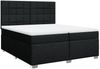 vidaXL Boxspringbett mit Matratze Schwarz 200x200 cm Stoff 3292897 Bild 3