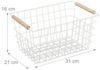 Relaxdays Drahtkorb mit Holzgriffen 2er Set Bild 5