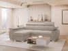 Mirjan24 'Boston Mini' Ecksofa mit Bettkasten und Schlaffunktion, Plüschstoff, Beige, Links Bild 2