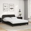 vidaXL Bettgestell Dover Schwarz 135x190 cm Kunstleder 373331 Bild 1