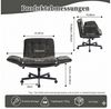 Leawin Drehstuhl Bürostuhl ergonomisch mit breitem Sitz & 5-fach Armlehnen, Schreibtischstuhl mit Chenille-Bezug, Rollen & 150 kg Bild 3