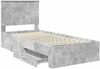 vidaXL Bettrahmen mit Kopfteil Beton Grau 90 x 200 cm Holzwerkstoff 3409706 Bild 5