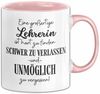 Trendation Tasse Lehrerin Abschied Geschenk Tasse Abschiedsgeschenk für Lehrerin Hart Z Bild 1