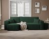 Ecksofa Schlafsofa Sofa ADARA inkl. Hocker Stoff Poso Grün Ottomane Links Bild 2