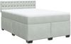 vidaXL Boxspringbett mit Matratze Hellgrau 160x200 cm Samt 3288666 Bild 3