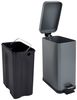 SVITA Mülleimer STM10, Treteimer, Softclose-Funktion, 18L, Pulverbeschichteter Stahl, Grau Bild 4