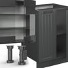 Küchenzeile Fame-Line Dunkelgrau 300 cm mit Hochschrank, ohne Arbeitsplatte Vicco Bild 4