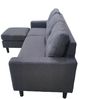 HTI-Living 3-Sitzer Polstercouch mit variabler Ottomane Reva Grau, Stück 1 Teile, Dreisitzer mit Hocker Ecksofa Bild 2
