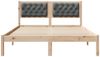vidaXL Bettrahmen Dunkelgrau 140 x 190 cm Massives Kiefernholz 878195 Bild 5