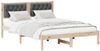vidaXL Bettrahmen Dunkelgrau 140 x 190 cm Massives Kiefernholz 878195 Bild 3