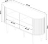 Sideboard Mapia 140x40x75 cm Walnussoptik [en. casa] Bild 3