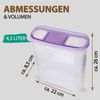Vorratsdosen mit Deckel 4,5 Liter ( 2er Pack / Lila ), Luftdicht Schüttdose BPA frei, Vorratsbehälter Set - Frischhaltedosen Klappdeckel Bild 3