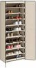 Schuhbank | Schuhschrank | Schuhregal Creme 60x30x166 cm Stoff Bild 3