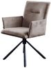 KAWOLA Esszimmerstuhl KYRA Drehstuhl Velvet taupe 88 x 61 x 64 cm Bild 3