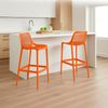 CLP 2er Set Barhocker Air Kunststoff mit Lehne wetterfest UV-beständig bis 160 kg,orange Bild 4